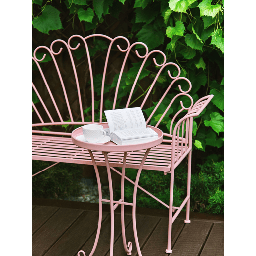 Banco de jardim CAVINIA 125 cm Metal Rosa