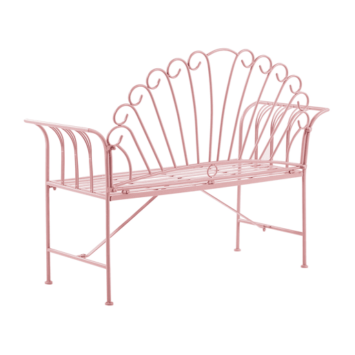 Banco de jardim CAVINIA 125 cm Metal Rosa
