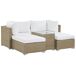 Beliani Conjunto de jardín Ratán sintético NOTO Beliani Conjunto de jardín Ratán sintético NOTO Blanco/ Beige