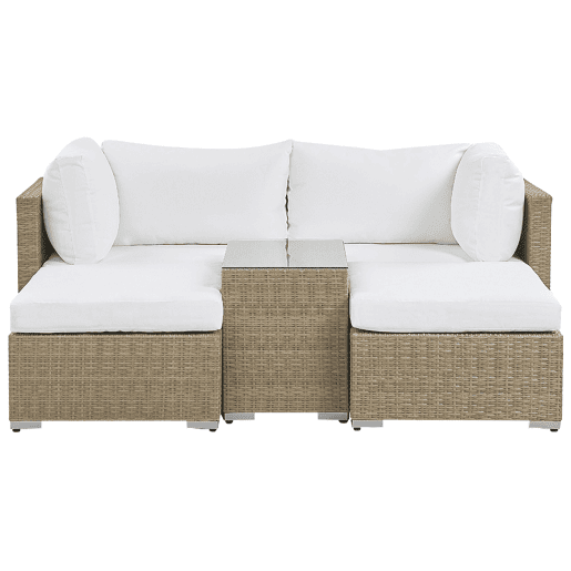 Conjunto de jardim com mesa 2 lugares NOTO Castanho claro
