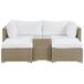 Beliani Conjunto de jardín Ratán sintético NOTO Beliani Conjunto de jardín Ratán sintético NOTO Blanco/ Beige