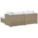 Beliani Conjunto de jardín Ratán sintético NOTO Beliani Conjunto de jardín Ratán sintético NOTO Blanco/ Beige