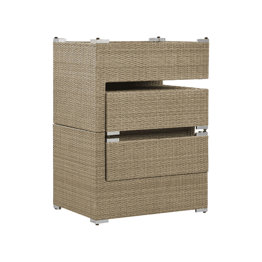 Conjunto de jardim com mesa 2 lugares NOTO Castanho claro