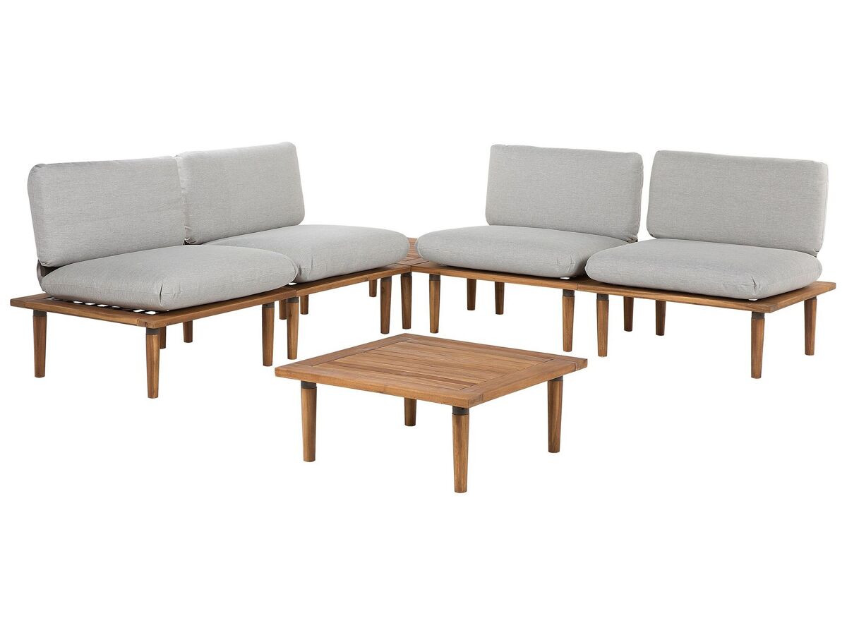 Beliani Conjunto de jardín Madera de acacia con certificado FSC® FRASCATI