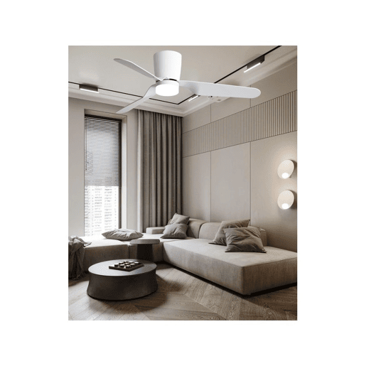 ventilador de tecto metálico cor branca série kochi 132cm