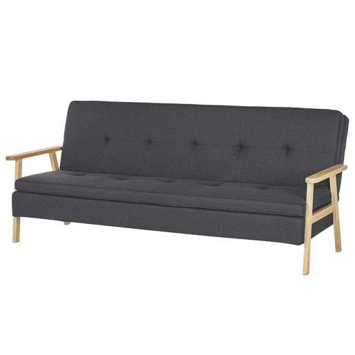 Sofá-cama TJORN Tecido Cinzento escuro 3 lugares