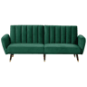 Sofá-cama VIMMERBY Veludo Verde esmeralda 3 lugares