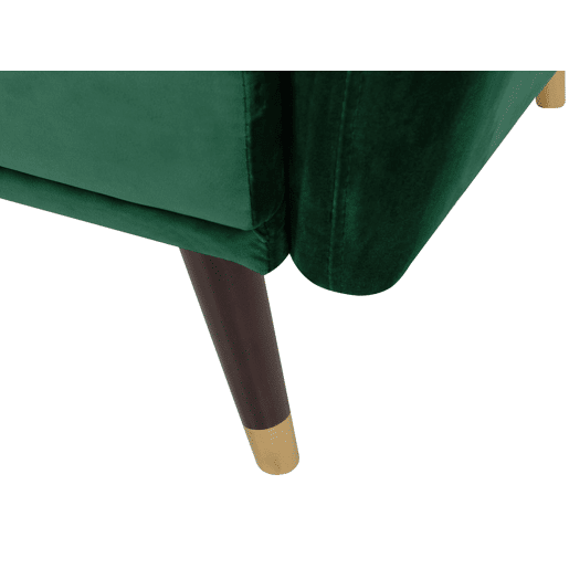 Sofá-cama VIMMERBY Veludo Verde esmeralda 3 lugares