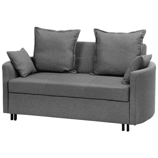 Sofá-cama HOVIN Tecido Cinzento 2 lugares Sofá-cama HOVIN Tecido Cinzento 2 lugares