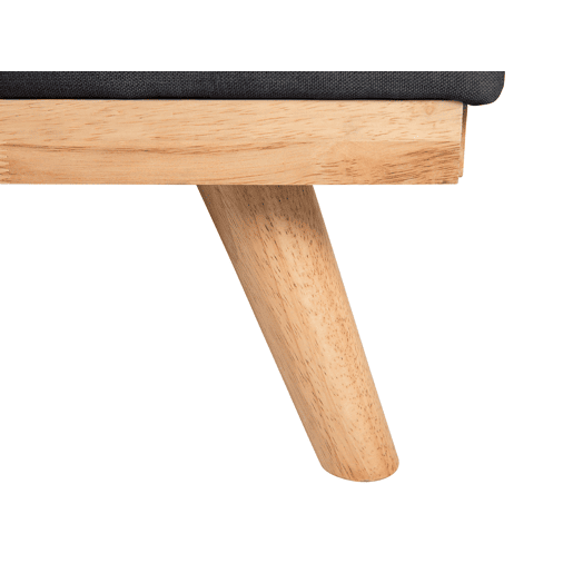 Sofá-cama FROYA Tecido Preto 3 lugares