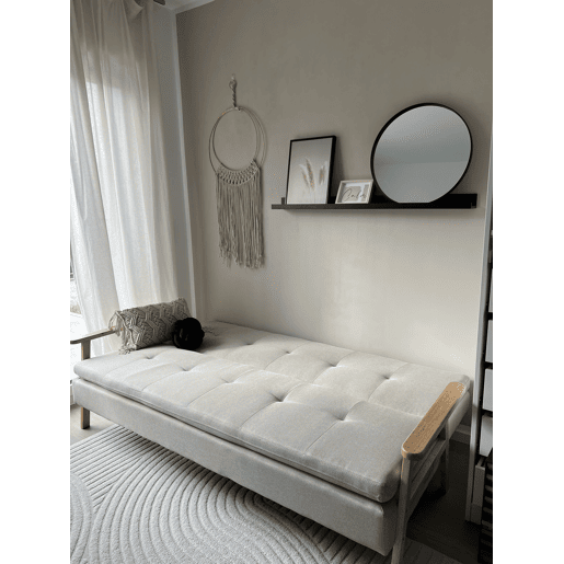 Sofá-cama TJORN Tecido Cinzento claro 3 lugares