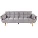 Beliani Sofá cama Terciopelo ASBY Beliani Sofá cama Terciopelo ASBY Gris Claro