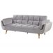 Beliani Sofá cama Terciopelo ASBY Beliani Sofá cama Terciopelo ASBY Gris Claro
