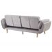 Beliani Sofá cama Terciopelo ASBY Beliani Sofá cama Terciopelo ASBY Gris Claro