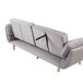Beliani Sofá cama Terciopelo ASBY Beliani Sofá cama Terciopelo ASBY Gris Claro