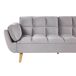 Beliani Sofá cama Terciopelo ASBY Beliani Sofá cama Terciopelo ASBY Gris Claro