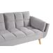 Beliani Sofá cama Terciopelo ASBY Beliani Sofá cama Terciopelo ASBY Gris Claro