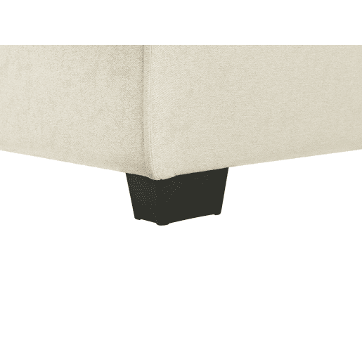 Sofá-cama de canto ROMEDAL Tecido Creme 3 lugares à esquerda