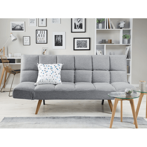 Sofá-cama INGARO Tecido Cinzento 2 lugares