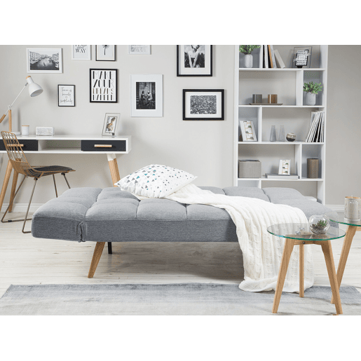 Sofá-cama INGARO Tecido Cinzento 2 lugares
