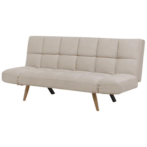 Sofá-cama INGARO Tecido Creme 2 lugares Sofá-cama INGARO Tecido Creme 2 lugares