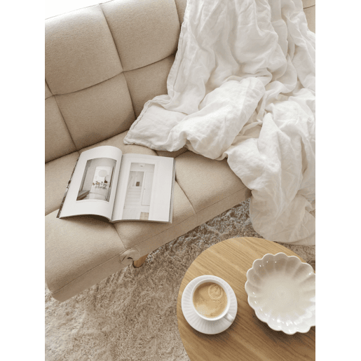 Sofá-cama INGARO Tecido Creme 2 lugares Sofá-cama INGARO Tecido Creme 2 lugares