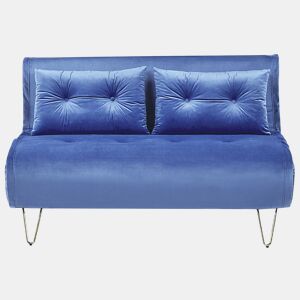 Sofá-cama VESTFOLD Veludo Azul marinho 2 lugares