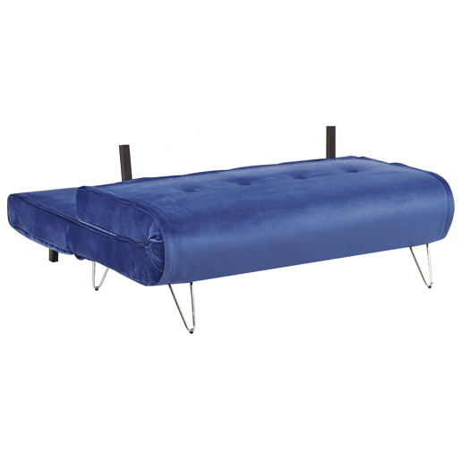 Sofá-cama VESTFOLD Veludo Azul marinho 2 lugares