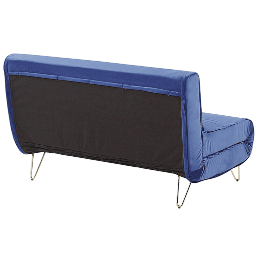 Sofá-cama VESTFOLD Veludo Azul marinho 2 lugares