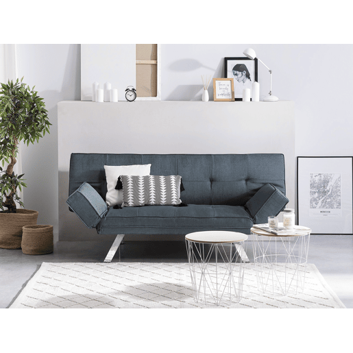 Sofá-cama BRISTOL Tecido Azul escuro 3 lugares