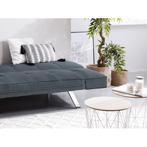 Sofá-cama BRISTOL Tecido Azul escuro 3 lugares