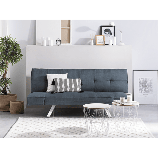Sofá-cama BRISTOL Tecido Azul escuro 3 lugares