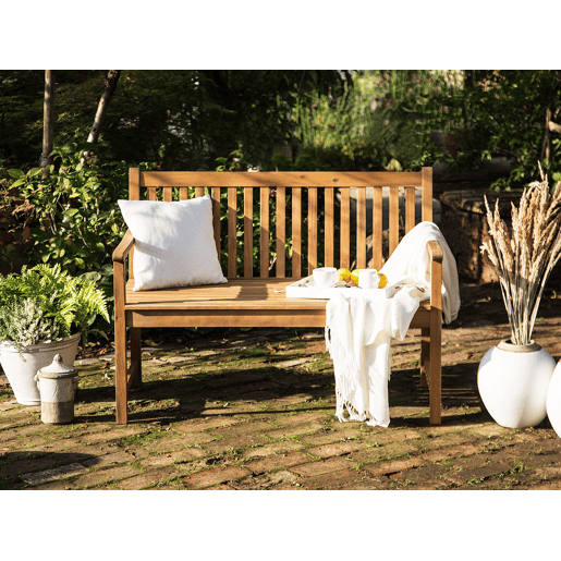 Banco de jardim VIVARA 120 cm Madeira de Acácia certificada Castanho claro