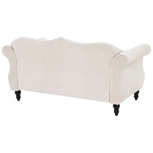 Sofá SKIEN Veludo Creme 2 lugares