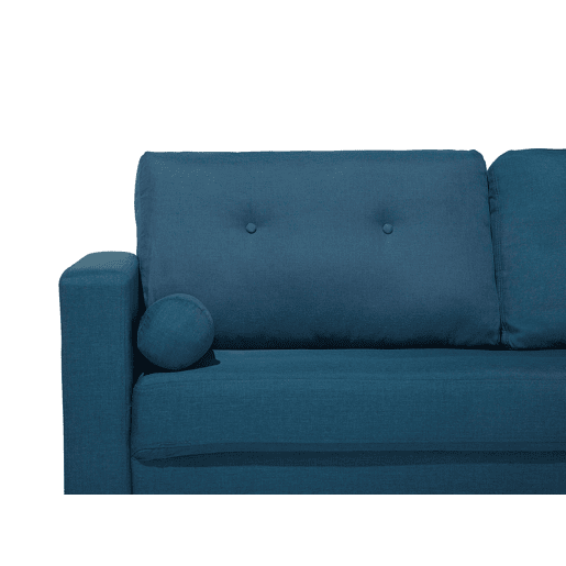Sofá KALMAR Tecido Azul turquesa 2 lugares Sofá KALMAR Tecido Azul turquesa 2 lugares