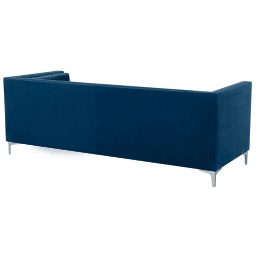 Sofá AVALDSENES Veludo Azul marinho 3 lugares