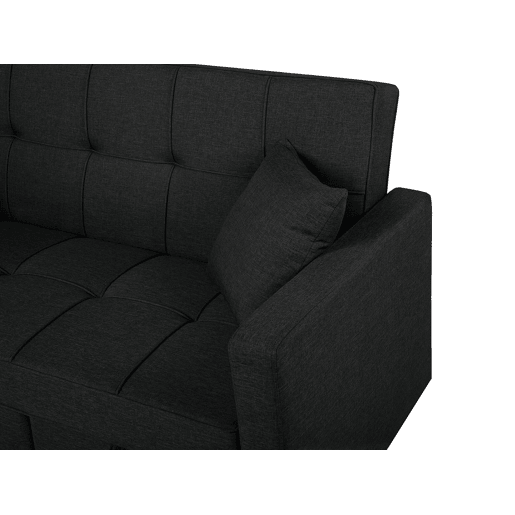 Sofá-cama GLOMMA Tecido Preto 3 lugares