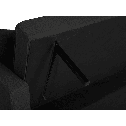 Sofá-cama GLOMMA Tecido Preto 3 lugares