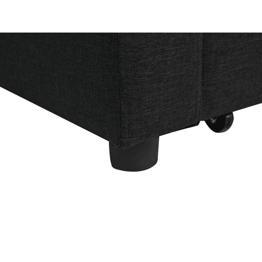 Sofá-cama GLOMMA Tecido Preto 3 lugares