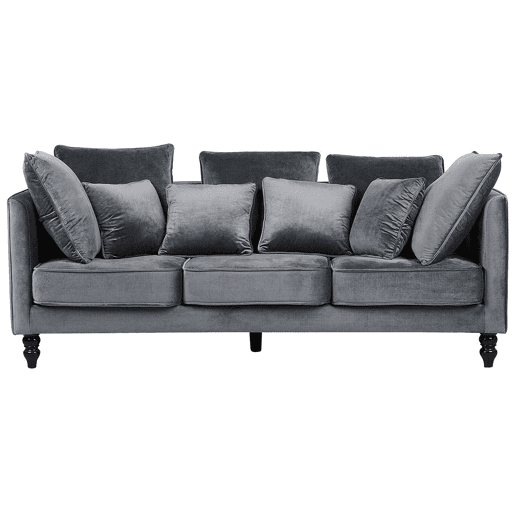 Sofá FENSTAD Veludo Cinzento 3 lugares Sofá FENSTAD Veludo Cinzento 3 lugares