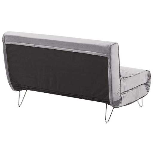 Sofá-cama VESTFOLD Veludo Cinzento 2 lugares