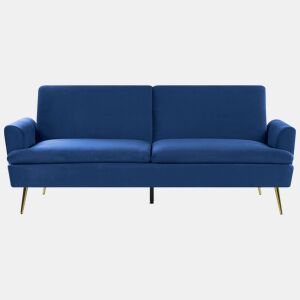 Sofá-cama VETTRE Veludo Azul marinho 3 lugares