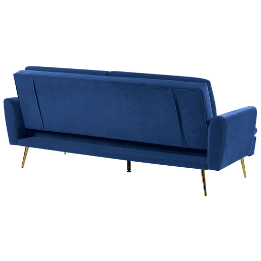 Sofá-cama VETTRE Veludo Azul marinho 3 lugares