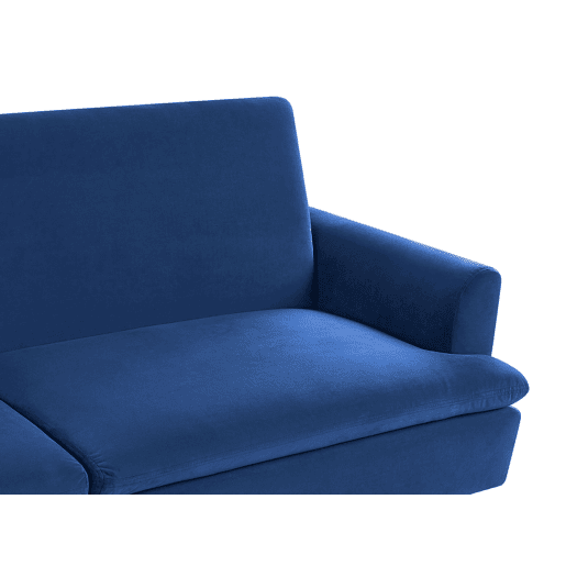 Sofá-cama VETTRE Veludo Azul marinho 3 lugares