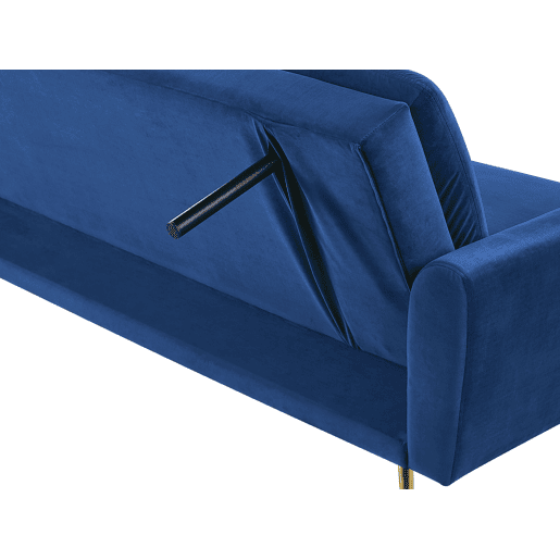 Sofá-cama VETTRE Veludo Azul marinho 3 lugares