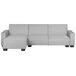 Beliani Sofá esquinero Poliéster ROMEDAL Beliani Sofá esquinero Poliéster ROMEDAL Gris Claro