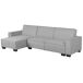 Beliani Sofá esquinero Poliéster ROMEDAL Beliani Sofá esquinero Poliéster ROMEDAL Gris Claro