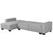 Beliani Sofá esquinero Poliéster ROMEDAL Beliani Sofá esquinero Poliéster ROMEDAL Gris Claro