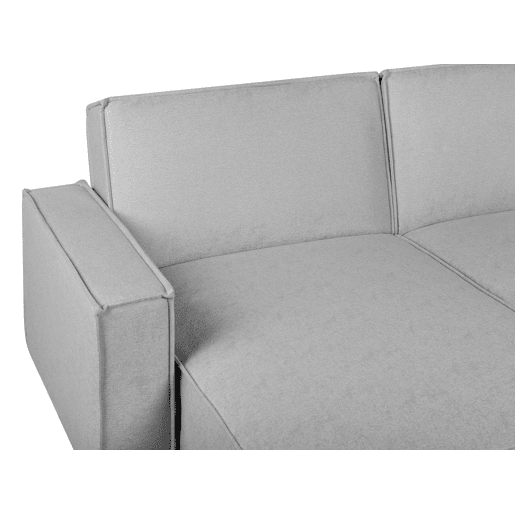Sofá-cama de canto ROMEDAL Tecido Cinzento claro 3 lugares à direita