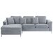 Beliani Sofá esquinero Terciopelo OSLO Beliani Sofá esquinero Terciopelo OSLO Gris